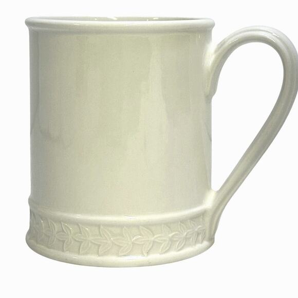 Portmeirion 1998-2006 Retired 'Options' Embossed Smooth Laurel Rim Tankard Cup - Picture 1 of 7